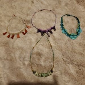 New 4 beautiful handmade necklaces